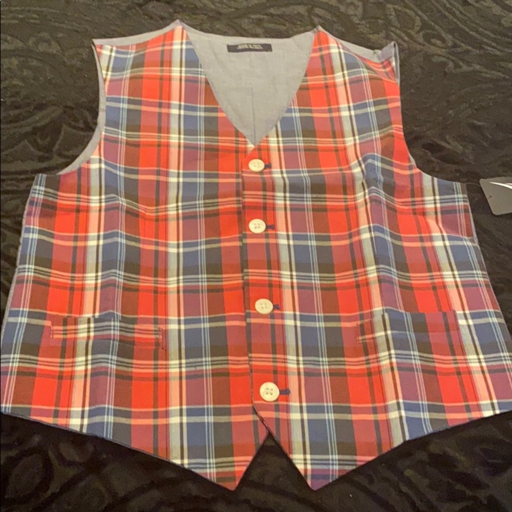 Boys plaid vest by Nautica